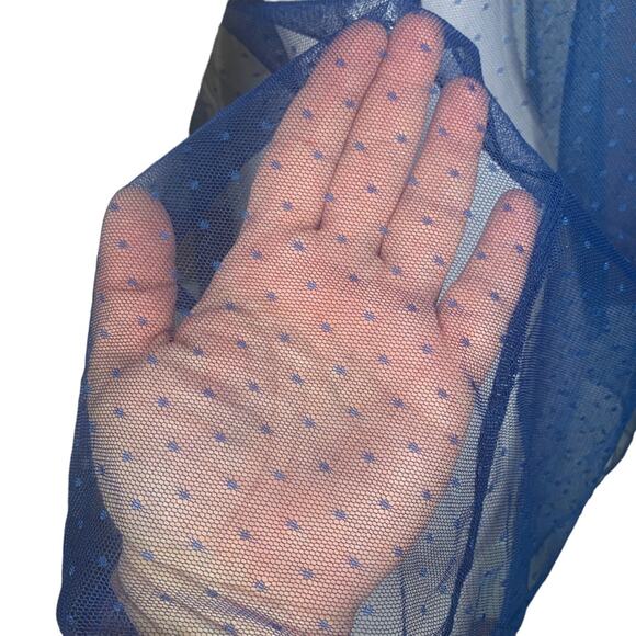 Victoria's Secret Babydoll Size Medium Blue See Thru Stretchy Material - Picture 4 of 9